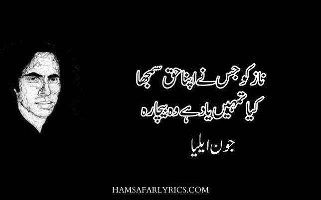 ever best poetry of John elia