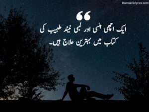 Good night quotes in Urduایک اچھی ہنسی اور لمبی نیند طبیب کی کتاب میں بہترین علاج ہیں۔